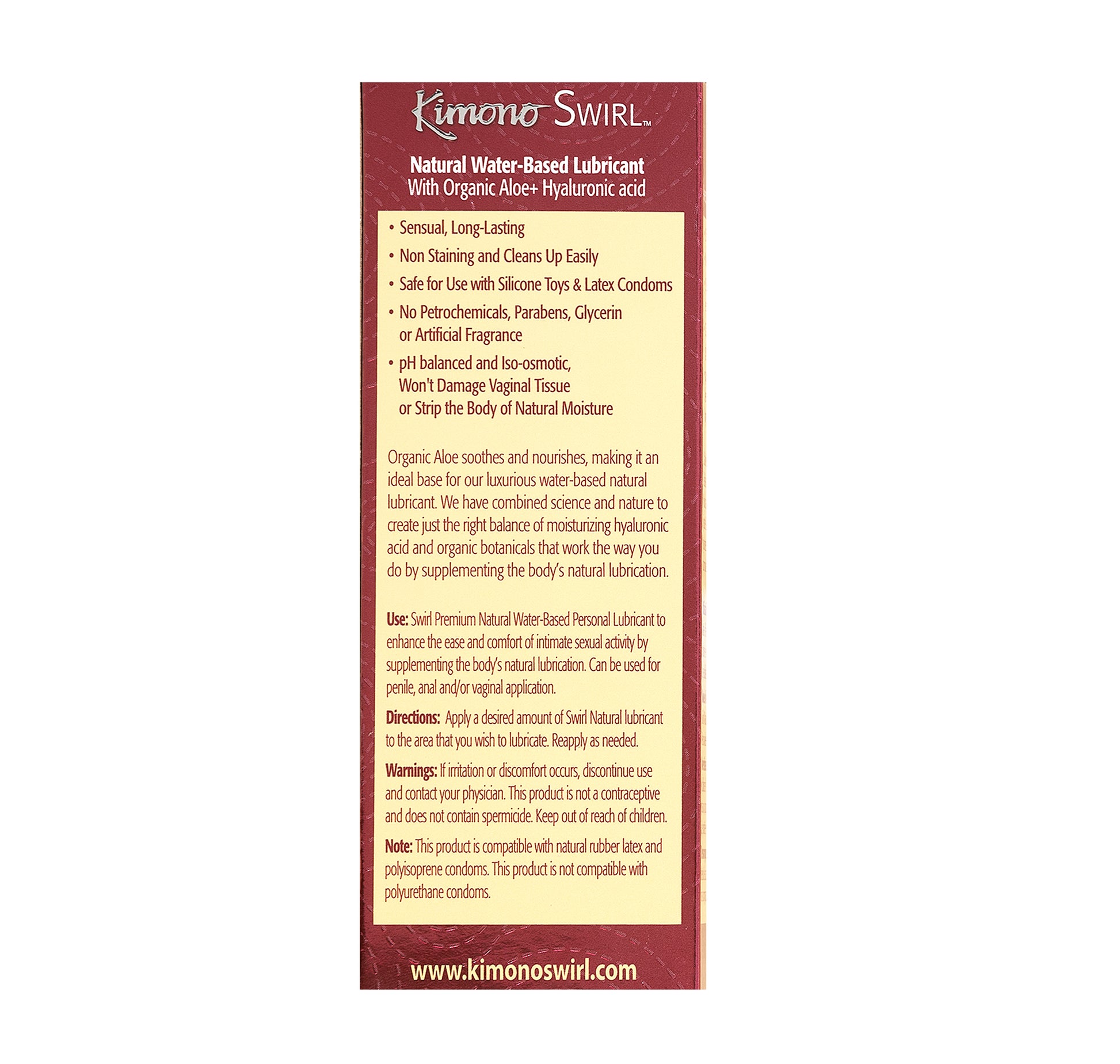 Kimono Swirl Silicone Lubricant Mayer Laboratories, Inc Kimono Swirl Silicone Lubricant Mayer Laboratories, Inc